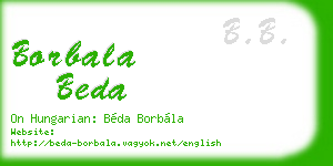 borbala beda business card